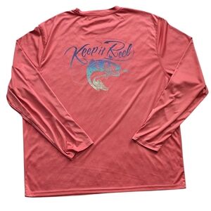 Lake & Trail 2XL Keep it Reel Fishing Performance Outdoor Shirt XXL